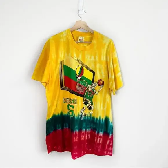 ANVIL Grateful Dead Lithuania Basketball Vintage Olympic Men's Shirt Size XL - Picture 2 of 6